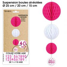 suspension anniversaire fuchsia a personnaliser  