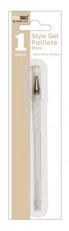 stylo paillete blanc 