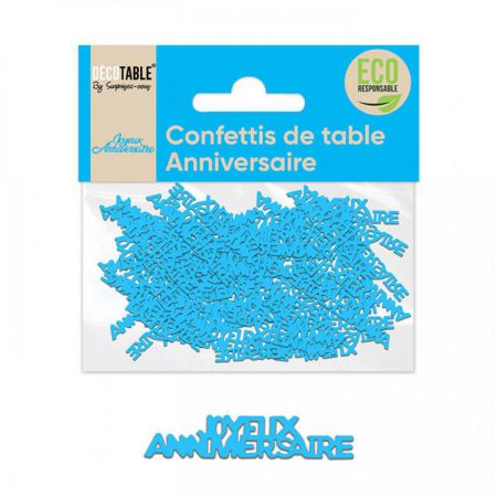 confetti papier joyeux anniversaire bleu. 