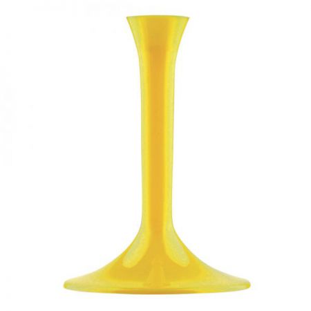 pieds verre plastique jaune 