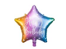 ballon aluminium multicolore happy birthday 