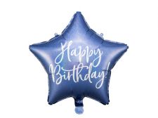 ballon bleu marin happy birthday 