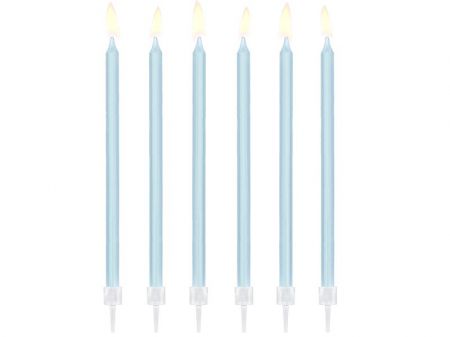 bougies d anniversaire bleu clair 