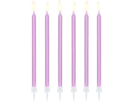 bougies d anniversaire lilas clair 