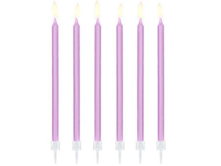 bougies d anniversaire lilas clair 