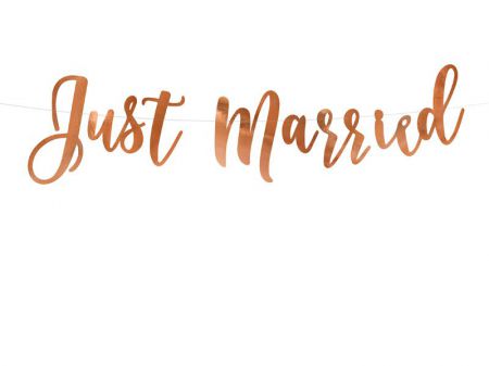 banniere just married rose gold 