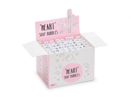 boite bulle de savon coeur de couleur blanc 