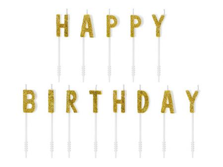 bougies happy birthday or 