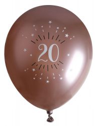ballon age etincelant 20 ans rose gold 