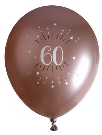 ballon age etincelant 60 ans rose gold 