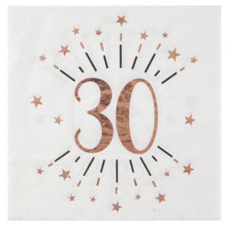 serviette 30 ans rose gold 