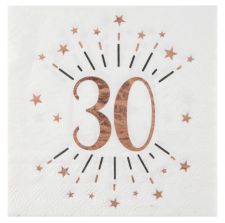 serviette 30 ans rose gold 