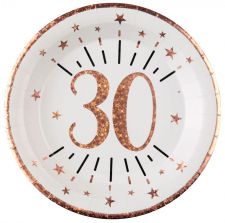 assiette 30 ans rose gold 