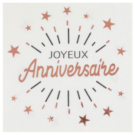 serviette etincelante rose gold 