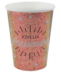 gobelet etincelante rose gold 