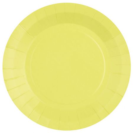 assiette rainbow 23 cm jaune citron 7409 