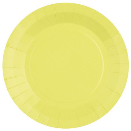 assiette rainbow 23 cm jaune citron 7409 