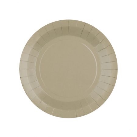 assiette rainbow 18 cm taupe 