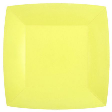 assiette rainbow 23cm jaune citron 