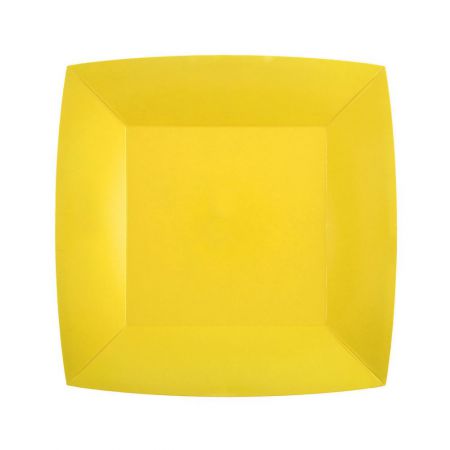 assiette rainbow 18cm jaune 