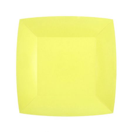 assiette rainbow 18cm jaune citron 