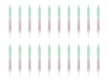 bougies anniversaire ombre pastel 