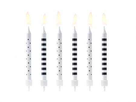 bougies anniversaire noir blanc 