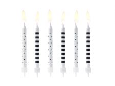 bougies anniversaire noir blanc 