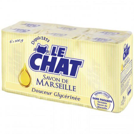 le chat savon mains douceur glycerinee savon de marseille 6 pieces 