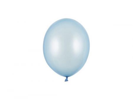 ballon 12cm metallise baby blue 