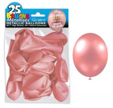 25 ballons metal rose gold 