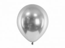 ballon glossy argent x10 