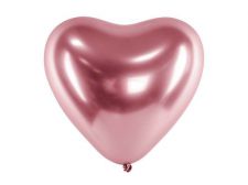 ballon glossy coeur rose gold x10 