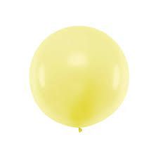 ballon rond 1m jaune clair 