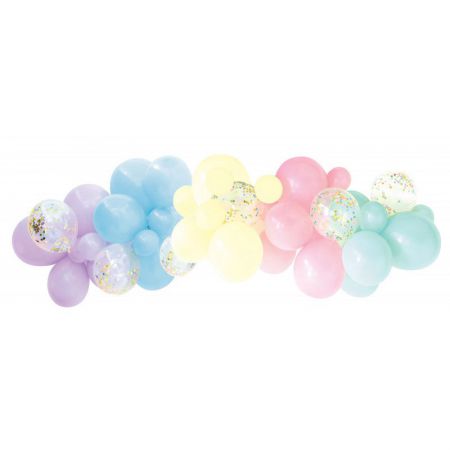 kit de 50 ballons pour arche pastel 