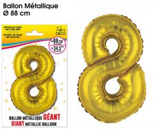 ballon geant metallique or 8 