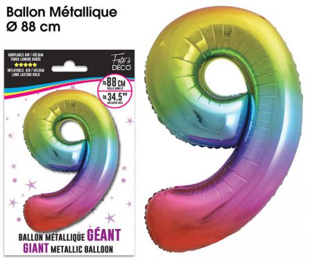 ballon geant multicolore 9 