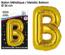 ballon metallique gold lettres b 