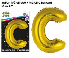 ballon metallique gold lettres c 