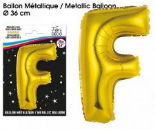 ballon metallique gold lettres f 