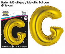 ballon metallique gold lettres g 