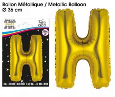 ballon metallique gold lettres h 