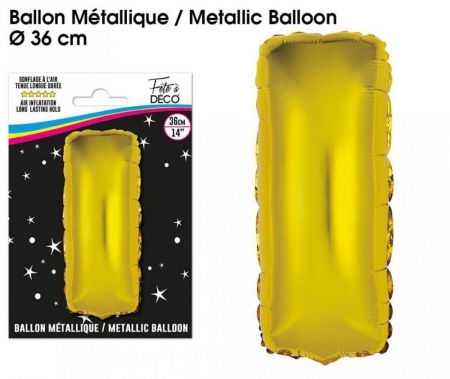 ballon metallique gold lettres i 