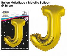 ballon metallique gold lettres j 