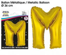 ballon metallique gold lettres m 