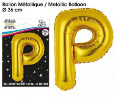 ballon metallique gold lettres p 