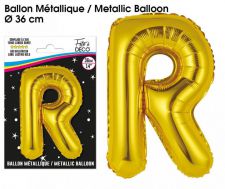 ballon metallique gold lettres r 