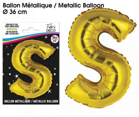 ballon metallique gold lettres s 