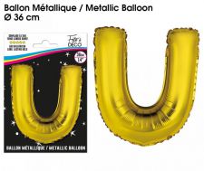 ballon metallique gold lettres u 