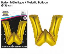 ballon metallique gold lettres w 